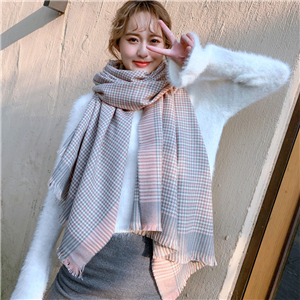 Plaid pattern cashmere decorative cheap scarf