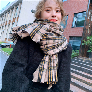 Wholesale plaid cashmere cheap scarf
