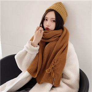 Wholesale solid color knitted wool scarf