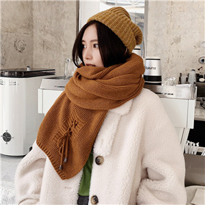 Wholesale solid color knitted wool scarf