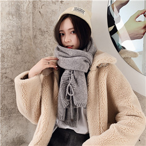 Wholesale solid color knitted wool scarf