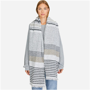 Wholesale cashmere colorblock striped scarf