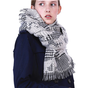 Wholesale thousand birds plaid cashmere warm scarf