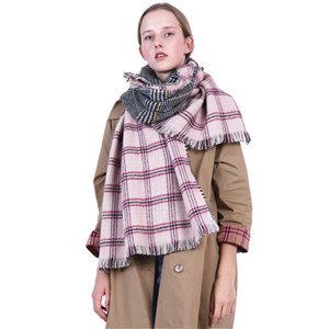 Wholesale plaid cashmere decorative cheap scarf
