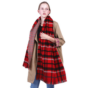 Wholesale plaid cashmere decorative cheap scarf