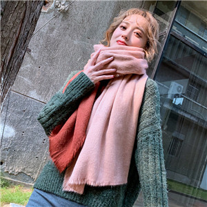 Wholesale color matching cashmere hair scarf