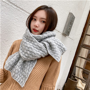 Wholesale solid color knitted wool scarf