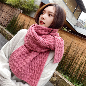 Wholesale solid color knitted wool scarf