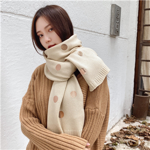Wholesale bronzing dot knit scarf