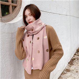 Wholesale bronzing dot knit scarf