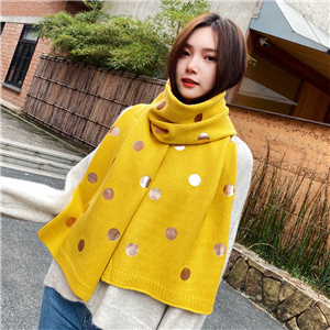 Wholesale bronzing dot knit scarf
