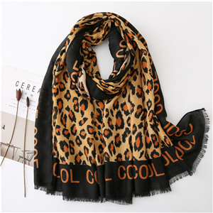 Leopard print cotton warm cheap scarf