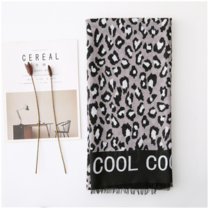 Leopard print cotton warm cheap scarf