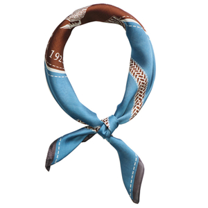 Wholesale chain pony pattern silk square scarf