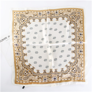 Wholesale cashew printed silk square scarf