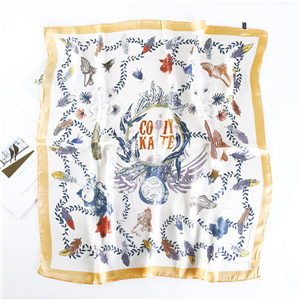 Wholesale cashew printed silk square scarf
