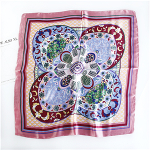 China wholesale printed silk square scarf