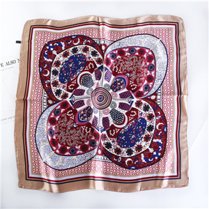 China wholesale printed silk square scarf