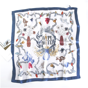 China wholesale printed silk square scarf