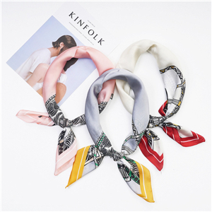 China wholesale printed silk square scarf