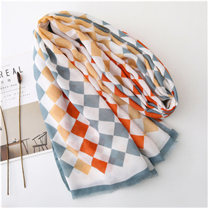 Color printing cotton cheap scarf