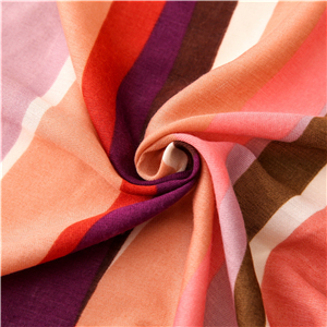 Wholesale vertical strip rainbow printed cotton scarf