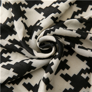 Wholesale houndstooth lace stitching cotton scarf