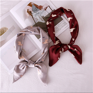 Wholesale polka dot pattern silk square scarf