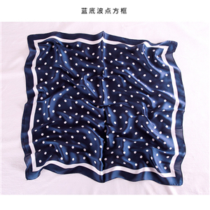 Wholesale polka dot pattern silk square scarf