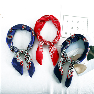 Wholesale cashew printed silk square scarf