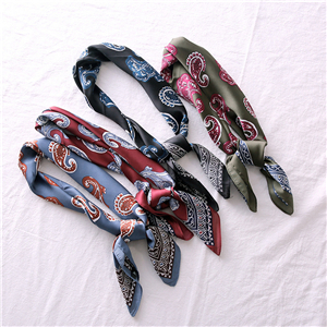 Chinese cheap cashew pattern silk square scarf