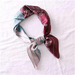 Chinese cheap cashew pattern silk square scarf