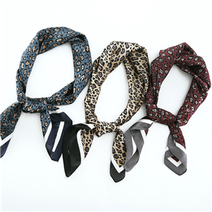 Chinese cheap leopard print silk square scarf
