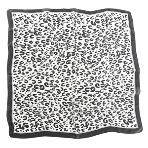 Chinese cheap leopard print silk square scarf