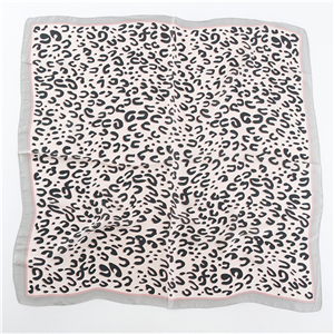 Chinese cheap leopard print silk square scarf