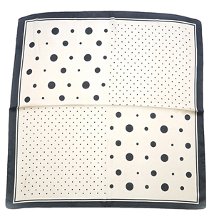 China cheap polka dot printed silk square scarf