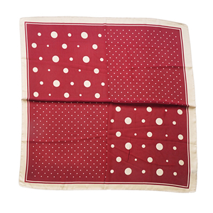China cheap polka dot printed silk square scarf