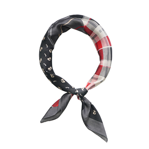 China cheap polka dot printed silk square scarf