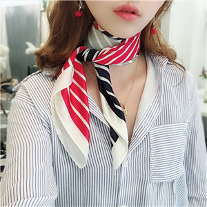 China wholesale striped silk square scarf