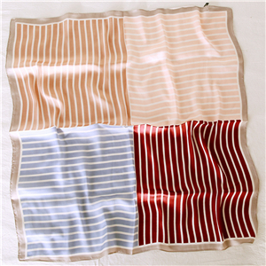China wholesale striped silk square scarf