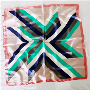 China wholesale striped silk square scarf