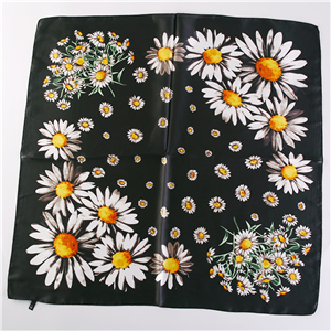 China wholesale printed silk square scarf
