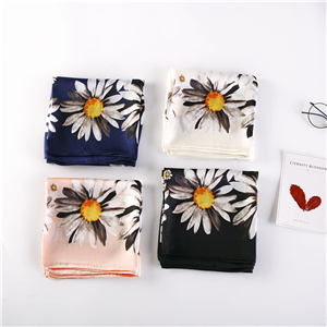 China wholesale printed silk square scarf