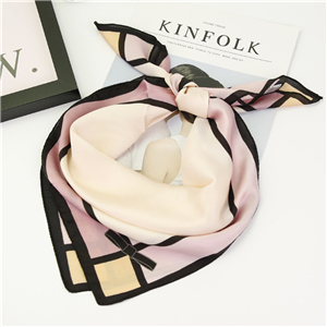China wholesale geometric vintage silk square scarf