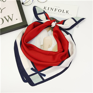 China wholesale geometric vintage silk square scarf