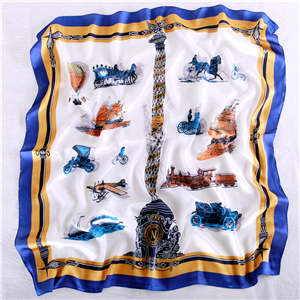 Printed silk square scarf wholesale from China