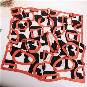 Wholesale flower print silk square scarf