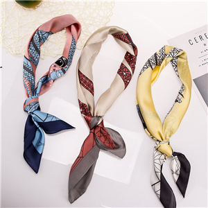 Wholesale flower print silk square scarf