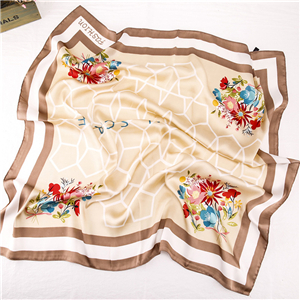 Wholesale printed silk square scarf