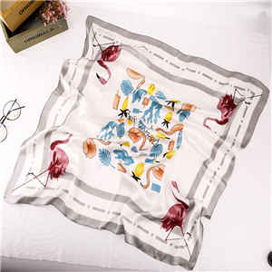 China cheap printed silk square scarf